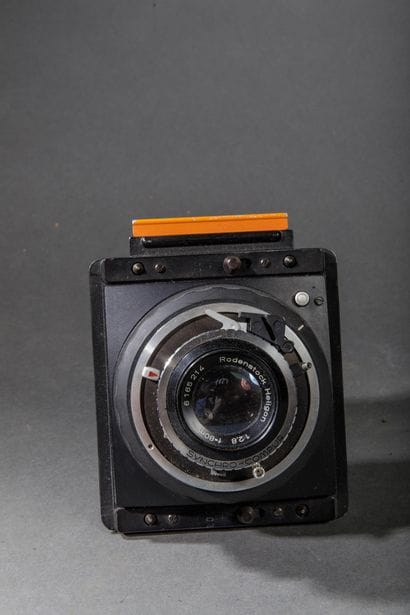 Mounted on a Graflex shutter and back, with...