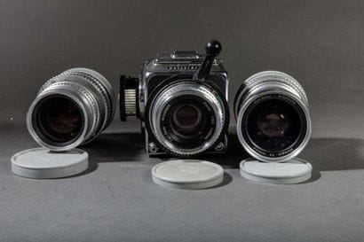 In a case, a set of Hasselblad photography...