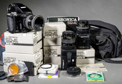 Bronica photography kit.
In a bag with documents...