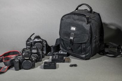 In a specialized bag, a set of three untested...