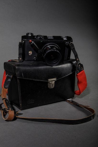 In a Leitz case: a Linhof Technorama camera...