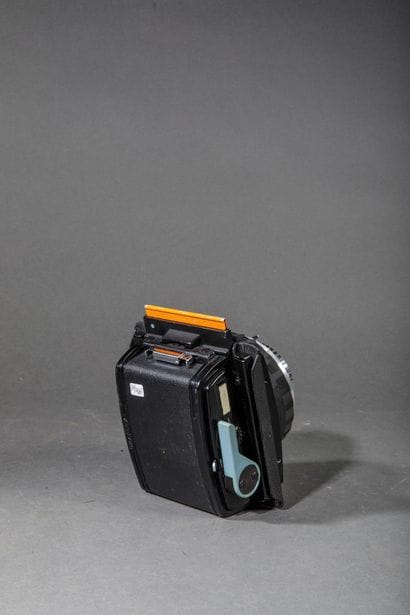 Mounted on a Graflex shutter and back, with...