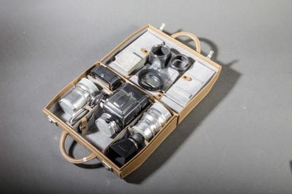 In a case, a set of Hasselblad photography...