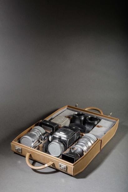 In a case, a set of Hasselblad photography...