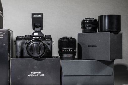 Fujifilm camera kit.
Includes bag, original...