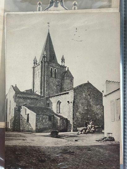 A collection of photographs and prints depicting...