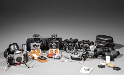 Set of five assorted cameras, as-is. Fujica...