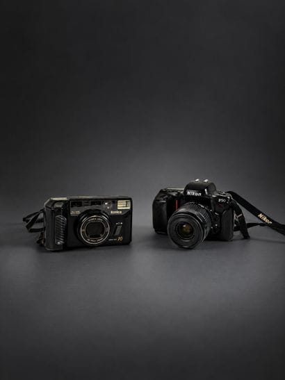 Set of two assorted cameras, untested.
Konica...