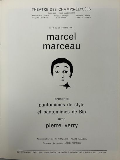 MARCEL MARCEAU MIME COMPANY
Program autographed...