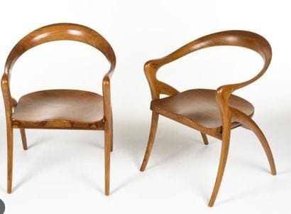 Olivier DE SCHRIJVER (1958)
Paire de fauteuils...