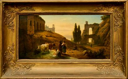 Italie début XIXe - Peintre ruiniste
Deux...