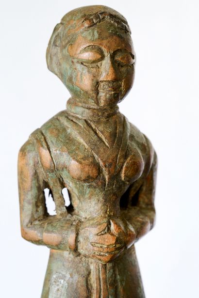 Peuple de l'Himalaya, Népal
Statue en bois...