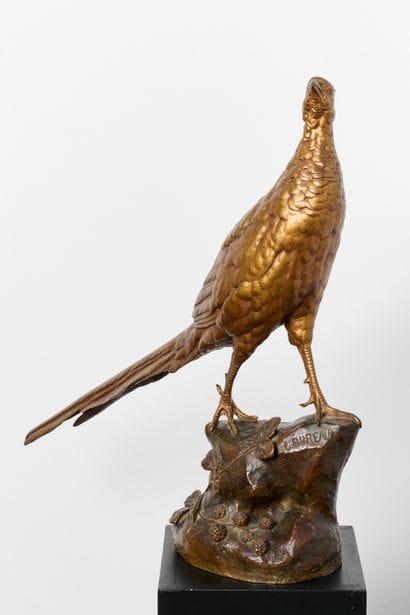 Léon BUREAU (1866-1906)
Faisan. Grand bronze...