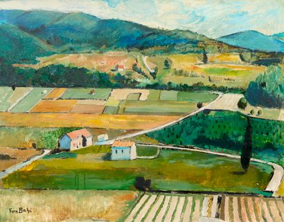 Fernand BROHE
Landscape. Oil on isorel panel....