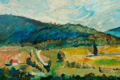 Fernand BROHE
Landscape. Oil on isorel panel....