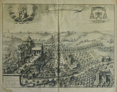 Gravure sur la ville et palais de Laeken...