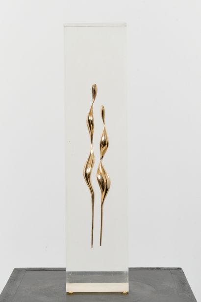 Monogrammed A.L.
Plexiglass sculpture. 32...