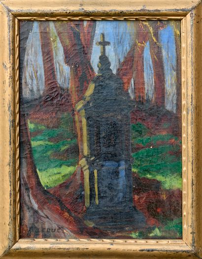Paul LEDUC (1876-1943)
View of a chapel bordering...