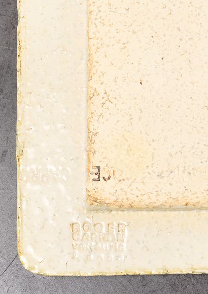 Roger CAPRON (1922-2006)
Stoneware tile with...