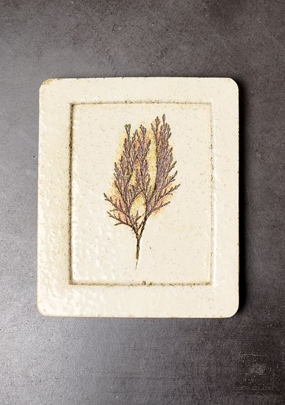 Roger CAPRON (1922-2006)
Stoneware tile with...