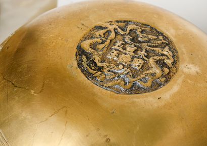 China - Ming Xuande style
Pair of brass prayer...