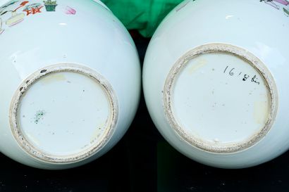 x diam. hine - late Qing early republic
Pair...