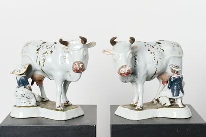 Delft 18th century
Pair of milking cows in...