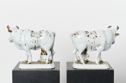 Delft 18th century
Pair of milking cows in...