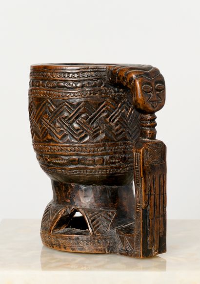 Tribal art - Congo - KUBA ethnic group.
Wooden...