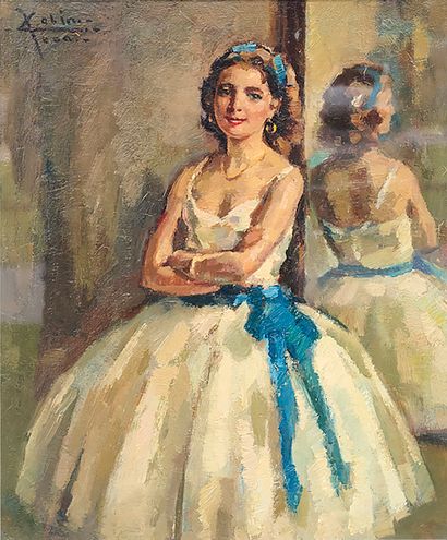 Jean COLIN (1881-1961)
Ballerina with blue...