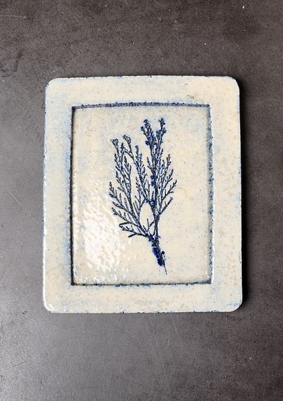Roger CAPRON (1922-2006)
Stoneware tile with...