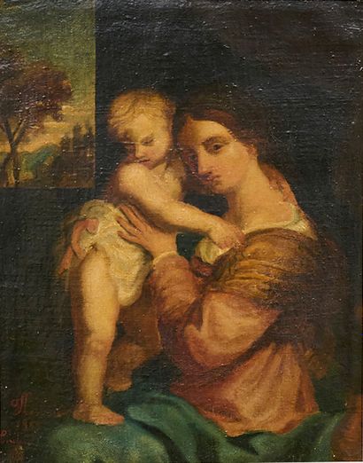 André HENNEBICQ ((1836-1904)
Virgin and Child,...
