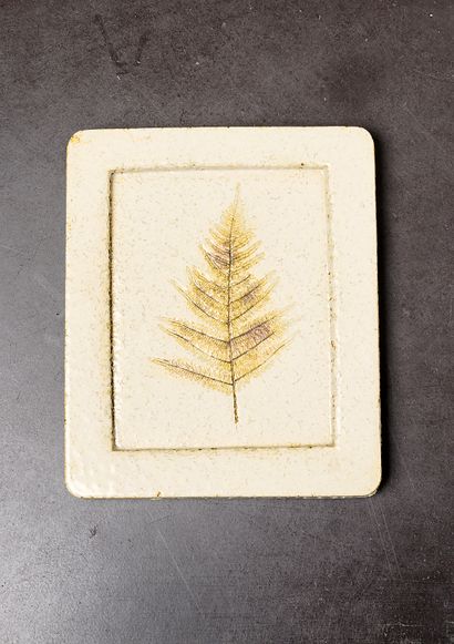 Roger CAPRON (1922-2006)
Stoneware tile with...