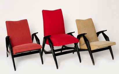 50s design
Three armchairs with seat height...