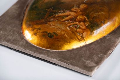 Limoges enamel or similar
Oval enamel plate...
