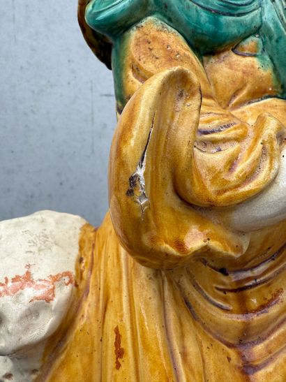 China XXth
Sancai glacure immortal statue,...