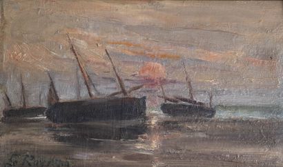 LEROY
Mooring sailboats. H.S.P. 16.4x27.5...