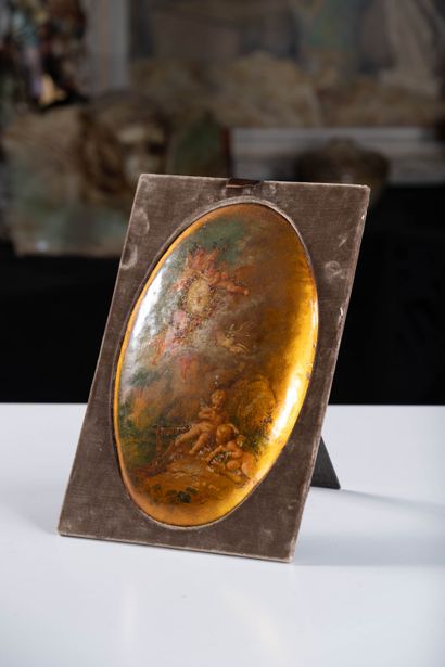 Limoges enamel or similar
Oval enamel plate...