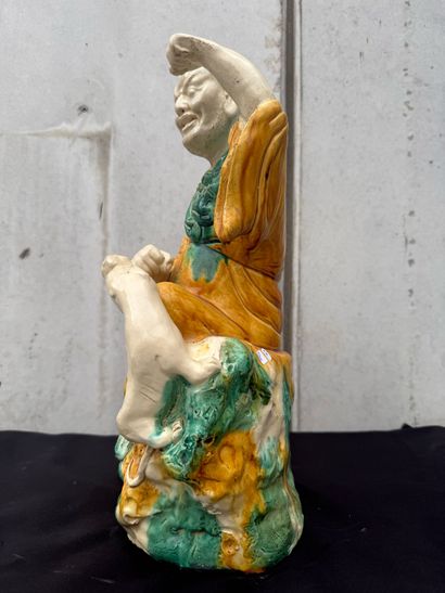 China XXth
Sancai glacure immortal statue,...