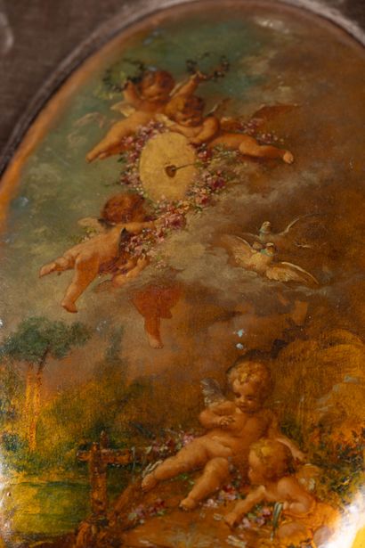 Limoges enamel or similar
Oval enamel plate...
