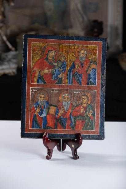 Russia
Icon on oak panel. 33.8 x 27.2 cm...
