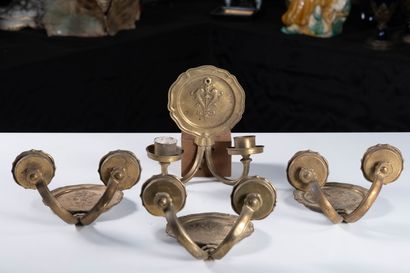 Historicism 19th century
Suite of 4 brass...