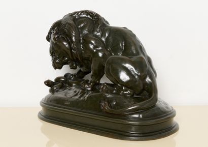 Antoine Louis BARYE (1796-1875)
Lion combattant...