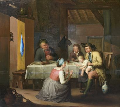 Ecole flamande ou lorraine, XVIIe - XVIIIe
Famille...