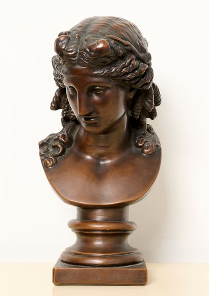 Barbedienne, d'après
Buste d'Ariane en terracota...