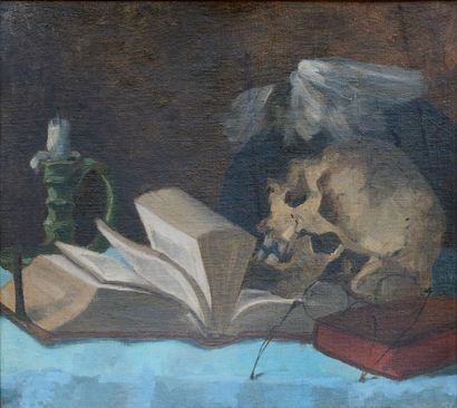 H.ROUSSEAU
Vanitas à la lecture et aux lunettes....