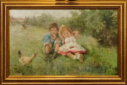 Léo ARDEN (1860-1904)
Enfants au gouté et...