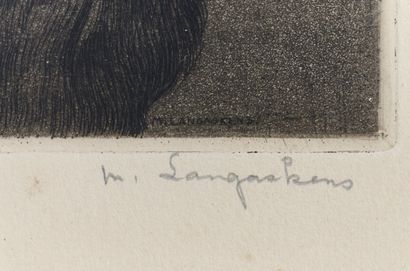 Maurice LANGASKENS (1884-1946)
Le braconnier....
