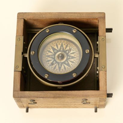 Marine - Nautical compass - Lachenal in Boulogne-sur-mer.
Nautical...