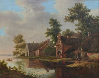 Ecole anglaise ou hollandaise XIXe
Vue de...